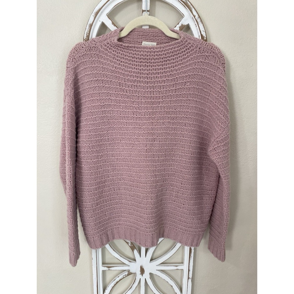 Garnet Hill Size Small Cashmere Nylon Blend Sweater Pink